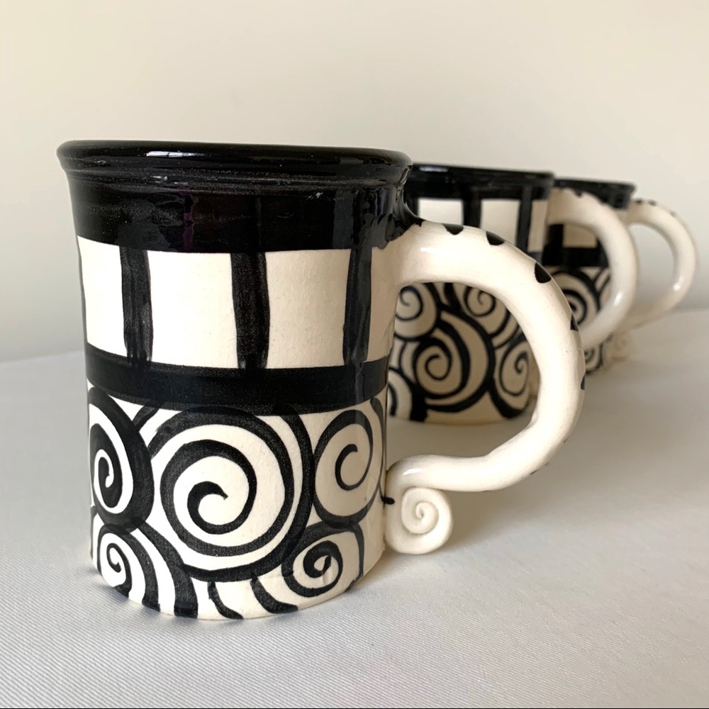 4 Handmade Ceramic Mugs